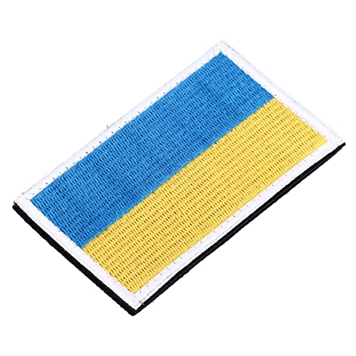 Mumusuki Russland Flagge Patch Ukraine Flagge Patch, Exquisite Stickflaggen Nationalflaggen, die Weit Verbreitet für Hutwesten -Taschenjacke Verwendet Werden (Ukraine) von Mumusuki