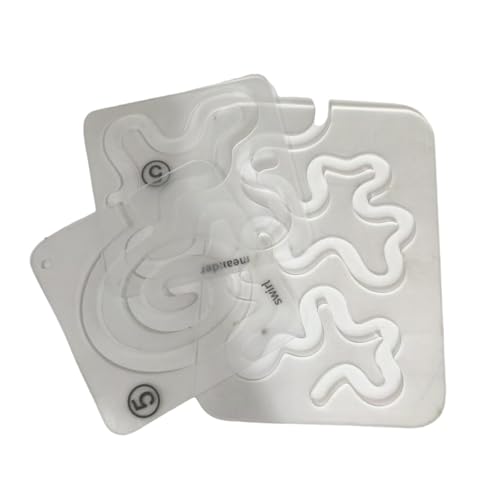 1 Set Acryl-Quilt-Lineal, Quilt-Vorlage, praktisches Nählineal, klare Nähschablone für Bastler von Mumuve