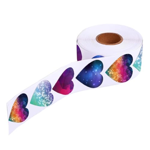 500 Stück herzförmige Aufkleber, 2,5 cm, selbstklebende Verpackungsetiketten für Siegel, Umschläge, Kartons, Verpackungen, Hochzeit, Valentinstag 500 Stück herzförmige Aufkleber, 2,5 cm, selbstklebende Verpackungsetiketten für Siegel, Umschläge, Kartons, Verpackungen, Hochzeit, Valentinstag von Mumuve