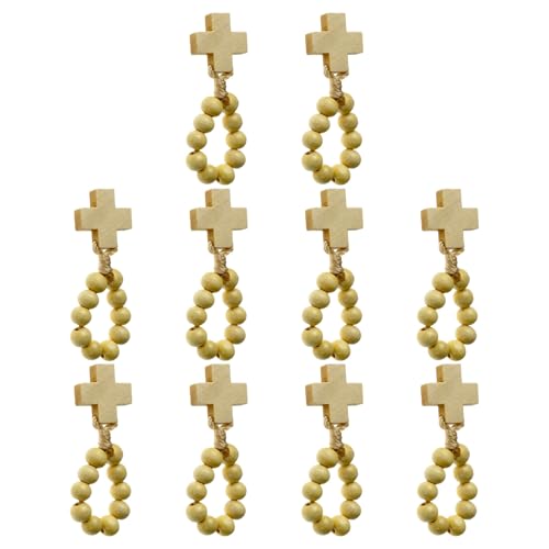 Eleganter 8 mm Holz-Finger-Rosenkranz mit Kreuzen für Gebet und Achtsamkeit, natürliche Farbe, 8 mm Holz-Rosenkranz Eleganter 8 mm Holz-Finger-Rosenkranz mit Kreuzen für Gebet und Achtsamkeit, natürliche Farbe, 8 mm Holz-Rosenkranz von Mumuve