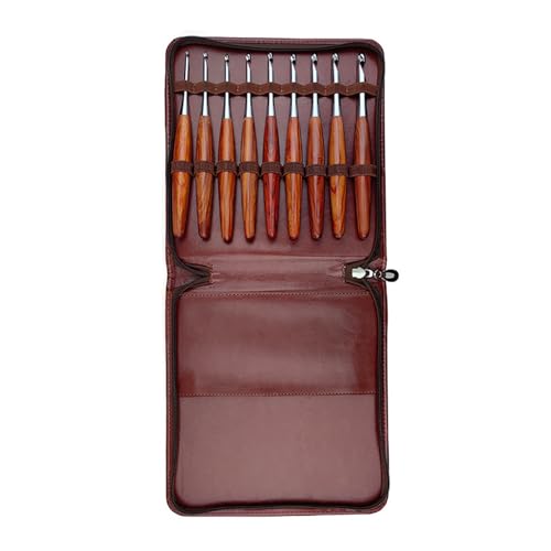 Ergonomische Häkelnadel für Anfänger, Häkeln, Hobbyisten, Weben, Häkeln, Holzgriff, Häkelnadel, 3,5 mm - 8,0 mm, 9 Stück Ergonomische Häkelnadel für Anfänger, Häkeln, Hobbyisten, Weben, Häkeln, Holzgriff, Häkelnadel, 3,5 mm - 8,0 mm, 9 Stück von Mumuve