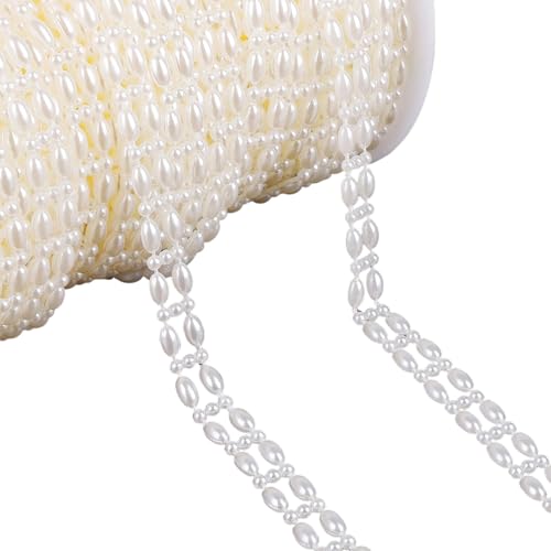 Kunstperlen Schnur Perlen Kette zum Basteln künstliche Perlen Kette für Hochzeit Party Braut Kleid Dekoration von Mumuve