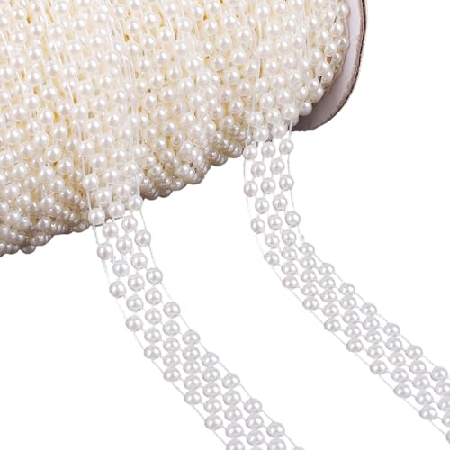 Kunstperlen Schnur Perlen Kette zum Basteln künstliche Perlen Kette für Hochzeit Party Braut Kleid Dekoration Kunstperlen Schnur Perlen Kette zum Basteln künstliche Perlen Kette für Hochzeit Party Braut Kleid Dekoration von Mumuve
