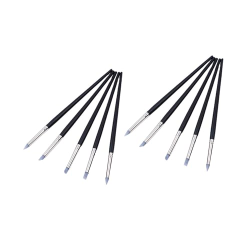 Mumuve 10 Stück Holzgriff Töpferei Ton Schnitzwerkzeug Ton Modellierwerkzeug Weiche Silikonspitze Modellierstift zum Formen von Ton Mumuve 10 Stück Holzgriff Töpferei Ton Schnitzwerkzeug Ton Modellierwerkzeug Weiche Silikonspitze Modellierstift zum Formen von Ton von Mumuve