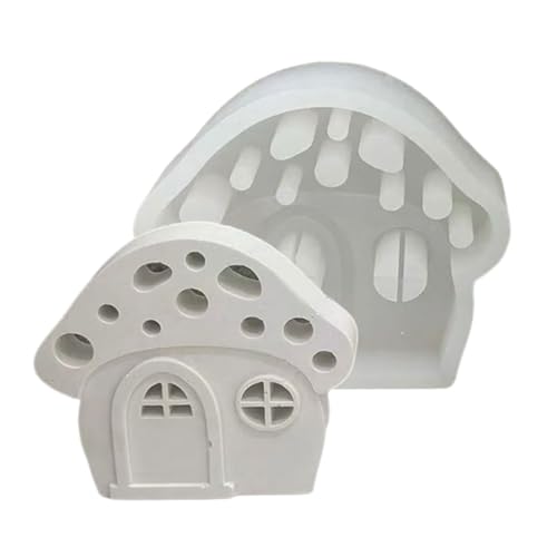 Pilzhaus-Halter, Silikonform, 3D-Häuser, Zubehör, Gips, Beton, Harz, Kerzenständer, Gießformen Pilzhaus-Halter, Silikonform, 3D-Häuser, Zubehör, Gips, Beton, Harz, Kerzenständer, Gießformen von Mumuve
