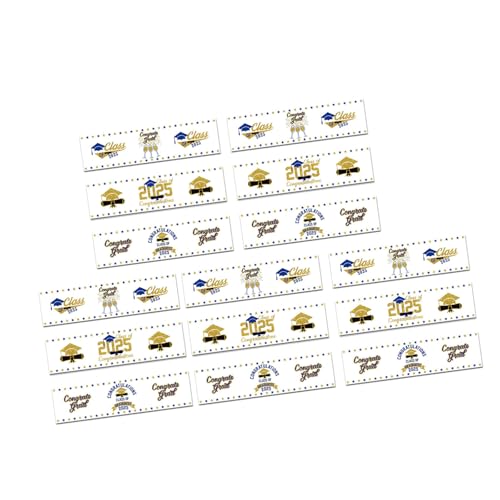 Set mit 15 stilvollen Flaschenaufklebern für Abschlussfeiern, stabile Klebeetiketten zum Personalisieren von Getränken bei Feiern Set mit 15 stilvollen Flaschenaufklebern für Abschlussfeiern, stabile Klebeetiketten zum Personalisieren von Getränken bei Feiern von Mumuve