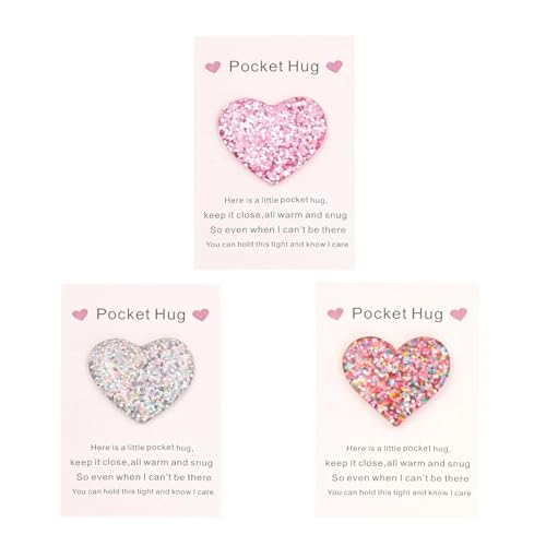 Stilvolle Taschenumarmung, Andenken, positives Glück, lange Distanzen, Beziehung, Valentinstag, Muttertag, 3 Stück Stilvolle Taschenumarmung, Andenken, positives Glück, lange Distanzen, Beziehung, Valentinstag, Muttertag, 3 Stück von Mumuve