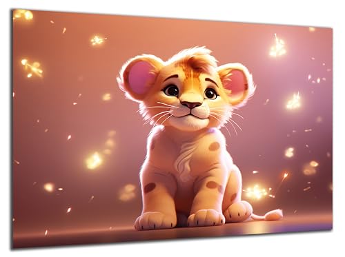 Munera Design - Bild 40x60 - süße niedliche Tiere kleiner Löwe - Wand-Bilder Kinder-Zimmer von Munera Design