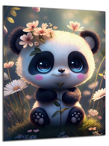 Munera Design - Bild 56x84 - süße niedliche Tiere Panda-Bär - Wand-Bilder Kinder-Zimmer von Munera Design