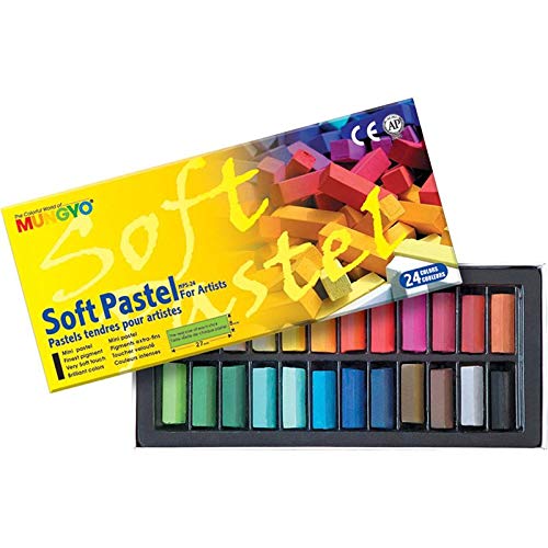 Mungyo, Quadratische, weiche Pastellkreide, 24 halbe Farben. von Mungyo