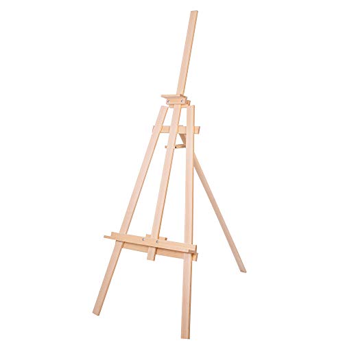 Muntel Staffelei Holz groß 175 cm, Leinwand Ständer, höhenverstellbar, für Hochzeit und Atelier, Feldstaffelei, Standstaffelei, Atelierstaffelei, 175 x 58 x 92 cm Muntel Staffelei Holz groß 175 cm, Leinwand Ständer, höhenverstellbar, für Hochzeit und Atelier, Feldstaffelei, Standstaffelei, Atelierstaffelei, 175 x 58 x 92 cm von Muntel