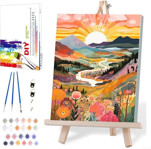 Mupmod Landschaft Malen Nach Zahlen Erwachsene Gerahmt, Acryl Kunst Malen nach Zahlen auf Leinwand mit Staffelei, Home Wall Decor, 30x40CM. Mupmod Landschaft Malen Nach Zahlen Erwachsene Gerahmt, Acryl Kunst Malen nach Zahlen auf Leinwand mit Staffelei, Home Wall Decor, 30x40CM. von Mupmod
