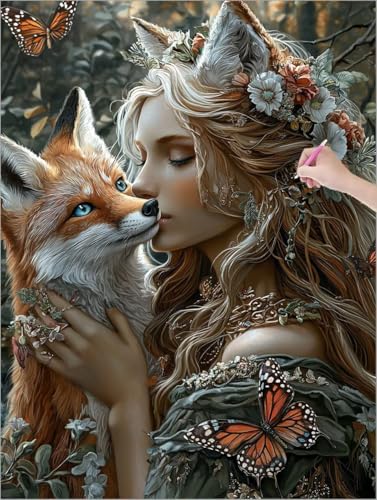 Diamond Painting Anime, Schmetterlinge Diamond Painting XXL 90x120 cm Leinwand, 5D DIY Diamant Art Malerei Kinder Anfänger Mosaikherstellung Bastelnset, Wanddeko Wohnzimmer, Geschenke für Frauen G-92 von Muqouuoi