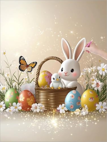Diamond Painting XXL 60x80 cm, Tiere Diamond Painting Erwachsene Bastelset, 5D DIY Diamant Malerei Kinder Stickerei Kreuzstich Bilder Set, Zimmer Deko, Halloween, Weihnachtsgeschen (Niedlich) G-58 von Muqouuoi