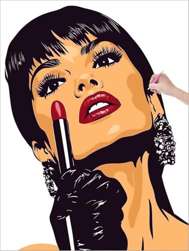 Diamond Painting XXL 90x120 cm, Anime Diamond Painting Erwachsene Bastelset, 5D DIY Diamant Malerei Kinder Stickerei Kreuzstich Bilder Set, Zimmer Deko, Halloween, Weihnachtsgeschen (Frauen) G-88 von Muqouuoi