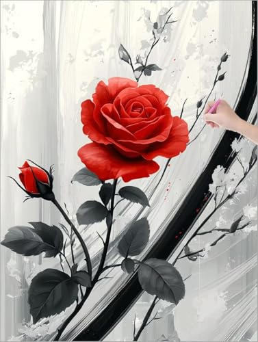 Diamond Painting XXL 90x120 cm, Blumen Diamond Painting Erwachsene Bastelset, 5D DIY Diamant Malerei Kinder Stickerei Kreuzstich Bilder Set, Zimmer Deko, Halloween, Weihnachtsgeschen (Abstrakt) G-91 von Muqouuoi