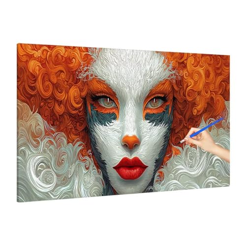 Malen Nach Zahlen Erwachsene Anime, Malen Nach Zahlen Abstrakt Paint by Numbers Kinder mit Leinwand Pinseln Acrylpigment, DIY Set Erwachsene Bastelset Frauen für Herbst Deko Wohnzimmer 180x80cm R-60 von Muqouuoi