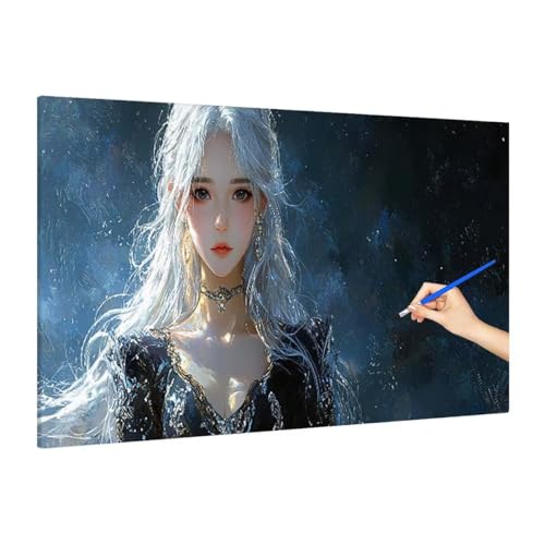 Malen Nach Zahlen Erwachsene Anime Malen Nach Zahlen Groß, Mädchen Paint by Numbers Bastelset Erwachsene, DIY Paint by Numbers Set, Herbst Dekoration, Zimmer Deko Wohnzimmer, Geschenke 160x70cm S-52 von Muqouuoi
