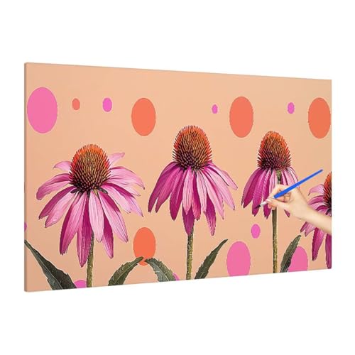 Malen Nach Zahlen Erwachsene Blumen Malen Nach Zahlen Groß, Pflanzen Paint by Numbers Bastelset Erwachsene, DIY Paint by Numbers Set für Herbst Dekoration, Deko Wohnzimmer, Geschenke 140x60cm R-68 von Muqouuoi