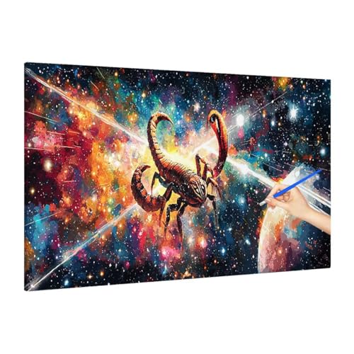 Malen Nach Zahlen Erwachsene Fantasy Malen Nach Zahlen Groß, Tiere Paint by Numbers Bastelset Erwachsene, DIY Paint by Numbers Set für Herbst Dekoration, Deko Wohnzimmer, Geschenke 110x50cm R-71 von Muqouuoi