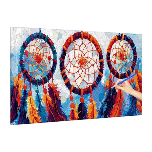 Malen Nach Zahlen Erwachsene Fantasyfänger, Malen Nach Zahlen Farbe Paint by Numbers Kinder mit Leinwand Pinseln Acrylpigment, DIY Set Erwachsene Bastelset Frauen, Herbst Deko Wohnzimmer 180x80cm R-75 von Muqouuoi