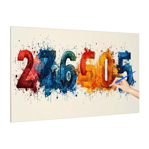 Malen Nach Zahlen Erwachsene Farbe, Malen Nach Zahlen Abstrakt Paint by Numbers Kinder mit Leinwand Pinseln Acrylpigment, DIY Set Erwachsene Bastelset Frauen für Herbst Deko Wohnzimmer 180x80cm S-68 von Muqouuoi