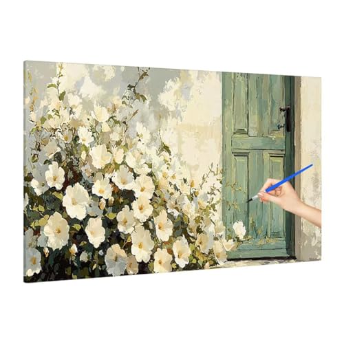 Malen Nach Zahlen Erwachsene Italien Malen Nach Zahlen Groß, Blumen Paint by Numbers Bastelset Erwachsene, DIY Paint by Numbers Set für Herbst Dekoration, Deko Wohnzimmer, Geschenke 180x80cm R-65 von Muqouuoi