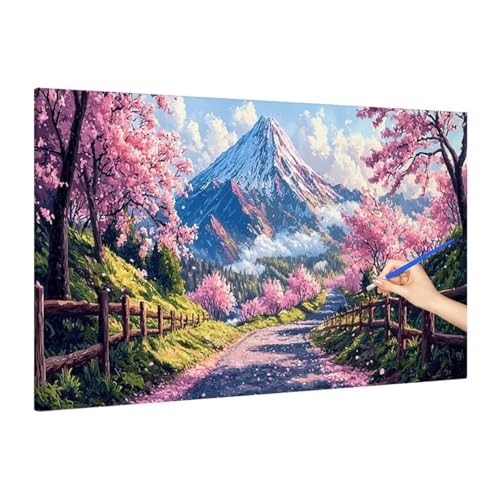 Malen Nach Zahlen Erwachsene Landschaft Malen Nach Zahlen Groß, Japan Paint by Numbers Bastelset Erwachsene, DIY Paint by Numbers Set für Herbst Dekoration, Deko Wohnzimmer, Geschenke 70x30cm R-38 von Muqouuoi