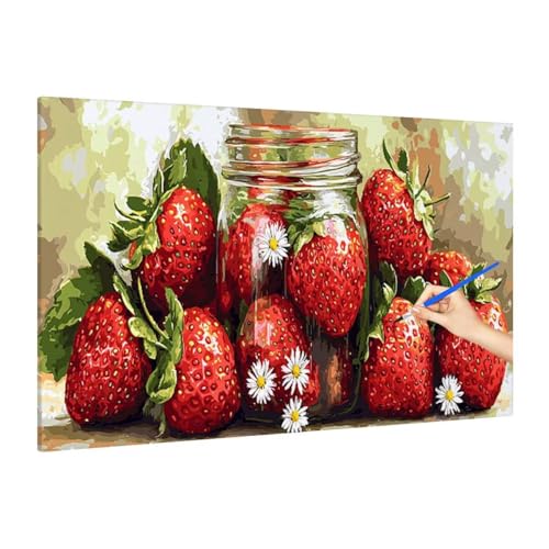 Malen Nach Zahlen Erwachsene Pflanzen, Malen Nach Zahlen Blumen Paint by Numbers Kinder mit Leinwand Pinseln Acrylpigment, DIY Set Erwachsene Bastelset Frauen für Herbst Deko Wohnzimmer 160x70cm R-30 von Muqouuoi