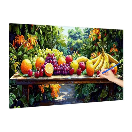 Malen Nach Zahlen Erwachsene Pflanzen Malen Nach Zahlen Groß, Küche Paint by Numbers Bastelset Erwachsene, DIY Paint by Numbers Set für Herbst Dekoration, Deko Wohnzimmer, Geschenke 180x80cm S-55 von Muqouuoi