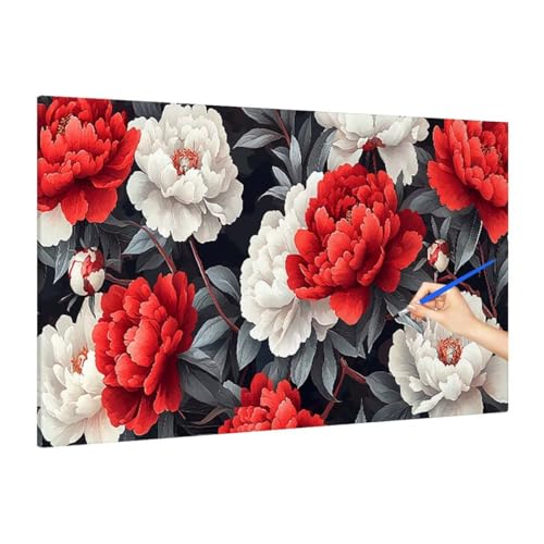 Malen Nach Zahlen Erwachsene Retro Malen Nach Zahlen Groß, Blumen Paint by Numbers Bastelset Erwachsene, DIY Paint by Numbers Set für Herbst Dekoration, Zimmer Deko Wohnzimmer, Geschenke 180x80cm R-59 von Muqouuoi