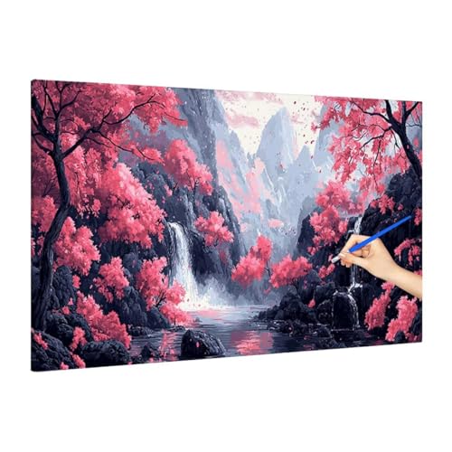 Malen Nach Zahlen Landschaft, Malen Nach Zahlen XXL 180x80cm, Fallen Paint by Numbers DIY Set Erwachsene, Paint by Numbers Bastelset Erwachsene Frauen für Deko Wohnzimmer, Geschenke für Frauen S-48 von Muqouuoi