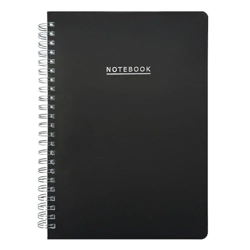 Murago - Notiz Ringbuch liniert DIN A5 mit Datumsfeld - 160 Seiten - 80 Blatt - Schwarz Matt Softcover - Notizheft Tagebuch Notizblock Schreibblock Ringbindung Spiral Notizbuch Murago - Notiz Ringbuch liniert DIN A5 mit Datumsfeld - 160 Seiten - 80 Blatt - Schwarz Matt Softcover - Notizheft Tagebuch Notizblock Schreibblock Ringbindung Spiral Notizbuch von Murago