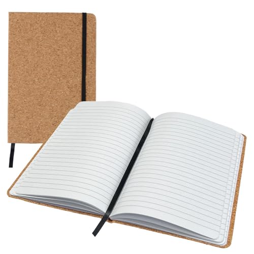 Murago - Notizbuch DIN A5 128 Seiten liniert - Hardcover mit Lesezeichen Gummiband Kork brraunes Tagebuch Notizblock Notizheft Schreibblock Murago - Notizbuch DIN A5 128 Seiten liniert - Hardcover mit Lesezeichen Gummiband Kork brraunes Tagebuch Notizblock Notizheft Schreibblock von Murago