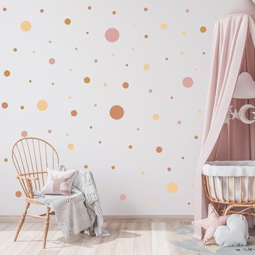Muralo - Wandtattoo Kinderzimmer Mädchen, Klebe-Punkte Bunt 150 Stück - Wandsticker Wanddeko Babyzimmer, Wandaufkleber Deko Kreise Set, Dots- Br. 60cm x Hö. 30cm Muralo - Wandtattoo Kinderzimmer Mädchen, Klebe-Punkte Bunt 150 Stück - Wandsticker Wanddeko Babyzimmer, Wandaufkleber Deko Kreise Set, Dots- Br. 60cm x Hö. 30cm von Muralo