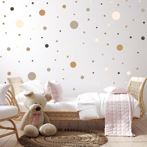 Muralo - Wandtattoo Kinderzimmer Mädchen, Klebe-Punkte Bunt 150 Stück - Wandsticker Wanddeko Babyzimmer, Wandaufkleber Deko Kreise Set, Dots - Br. 60cm x Hö. 30cm Muralo - Wandtattoo Kinderzimmer Mädchen, Klebe-Punkte Bunt 150 Stück - Wandsticker Wanddeko Babyzimmer, Wandaufkleber Deko Kreise Set, Dots - Br. 60cm x Hö. 30cm von Muralo