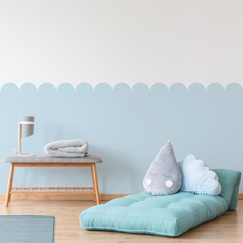 Muralo - Wandtatto für Kinderzimmer für Mädchen und Jugend - Wandsticker, Wandaufkleber Bögen Tapete für Kindergärten, Schulaula, Schule, Boho Stil - Br.120cm x Hö.120cm - Blau Muralo - Wandtatto für Kinderzimmer für Mädchen und Jugend - Wandsticker, Wandaufkleber Bögen Tapete für Kindergärten, Schulaula, Schule, Boho Stil - Br.120cm x Hö.120cm - Blau von Muralo