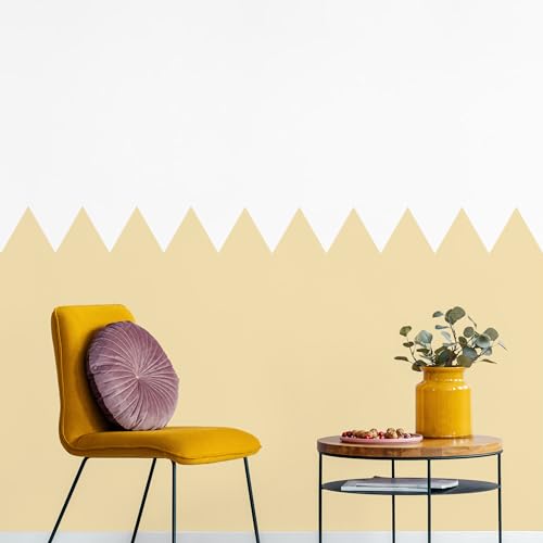 Muralo - Wandtatto für Kinderzimmer für Mädchen und Jugend - Wandsticker, Wandaufkleber Zickzack Tapete für Kindergärten, Schulaula, Schule, Boho Stil - Br.120cm x Hö.120cm - Gelb Muralo - Wandtatto für Kinderzimmer für Mädchen und Jugend - Wandsticker, Wandaufkleber Zickzack Tapete für Kindergärten, Schulaula, Schule, Boho Stil - Br.120cm x Hö.120cm - Gelb von Muralo