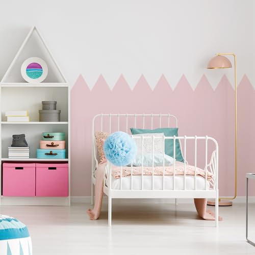 Muralo - Wandtatto für Kinderzimmer für Mädchen und Jugend - Wandsticker, Wandaufkleber Zickzack Tapete für Kindergärten, Schulaula, Schule, Boho Stil - Br.120cm x Hö.120cm - Rose Muralo - Wandtatto für Kinderzimmer für Mädchen und Jugend - Wandsticker, Wandaufkleber Zickzack Tapete für Kindergärten, Schulaula, Schule, Boho Stil - Br.120cm x Hö.120cm - Rose von Muralo