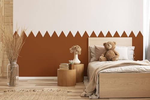 Muralo - Wandtatto für Kinderzimmer für Mädchen und Jugend - Wandsticker, Wandaufkleber Zickzack Tapete für Kindergärten, Schulaula, Schule, Boho Stil - Br.120cm x Hö.120cm- Rotbraun Muralo - Wandtatto für Kinderzimmer für Mädchen und Jugend - Wandsticker, Wandaufkleber Zickzack Tapete für Kindergärten, Schulaula, Schule, Boho Stil - Br.120cm x Hö.120cm- Rotbraun von Muralo
