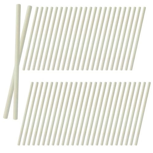 Murtenze 50 Stück Holzdübelstangen, 1/4 x 6 Zoll unfertige Bastelstäbe Holzdübel, natürliche Hartholzstäbe für DIY-Projekte, Bastler von Murtenze