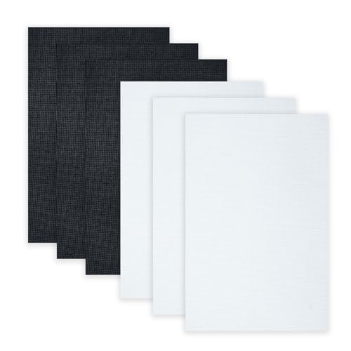 Murtenze 6 Stück klassisches Aida-Tuch, 11-fädiger Kreuzstichstoff, weißer und schwarzer Aida-Stoff, großes Sticktuch für Zuhause, DIY, Stickerei, Dekoration Murtenze 6 Stück klassisches Aida-Tuch, 11-fädiger Kreuzstichstoff, weißer und schwarzer Aida-Stoff, großes Sticktuch für Zuhause, DIY, Stickerei, Dekoration von Murtenze