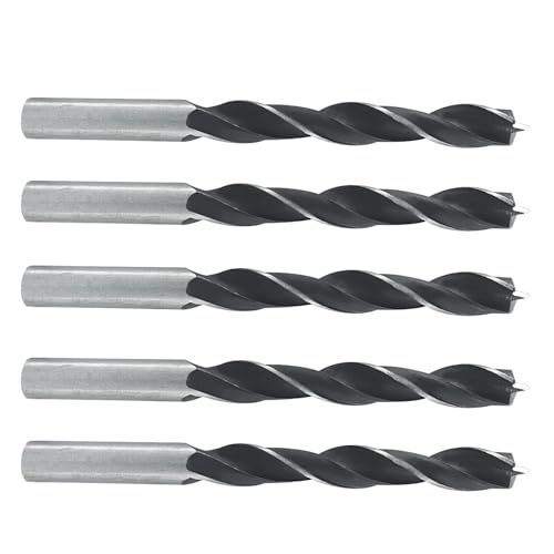 Murtenze Brad Point Bohrer 10 mm, Hartstahl, Holzbearbeitungsbohrer, metrisches Spiralbohrwerkzeug für Möbel, Hartholz, Weichholz, 5 Stück Murtenze Brad Point Bohrer 10 mm, Hartstahl, Holzbearbeitungsbohrer, metrisches Spiralbohrwerkzeug für Möbel, Hartholz, Weichholz, 5 Stück von Murtenze