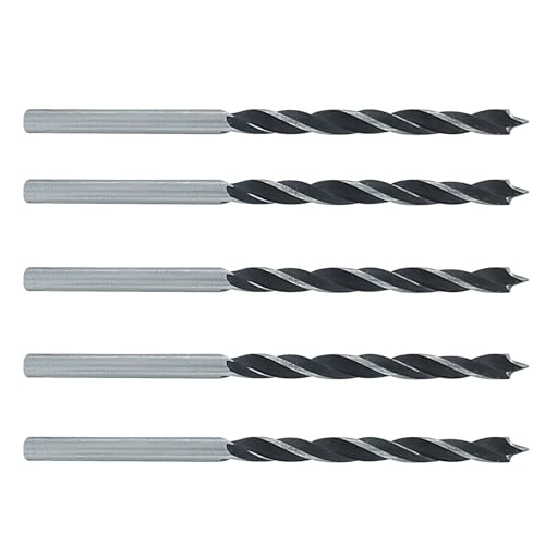 Murtenze Brad Point Bohrer 3 mm, Hartstahl, Holzbearbeitungsbohrer, metrisches Spiralbohrwerkzeug für Möbel, Hartholz, Weichholz, 5 Stück Murtenze Brad Point Bohrer 3 mm, Hartstahl, Holzbearbeitungsbohrer, metrisches Spiralbohrwerkzeug für Möbel, Hartholz, Weichholz, 5 Stück von Murtenze