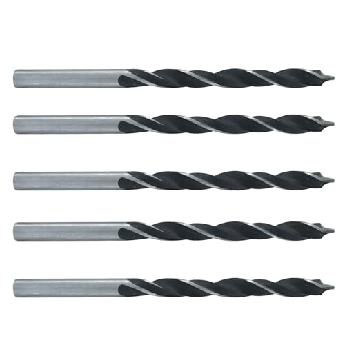 Murtenze Brad Point Bohrer 5 mm, Hartstahl, Holzbearbeitungsbohrer, metrisches Spiralbohrwerkzeug für Möbel, Hartholz, Weichholz, 5 Stück Murtenze Brad Point Bohrer 5 mm, Hartstahl, Holzbearbeitungsbohrer, metrisches Spiralbohrwerkzeug für Möbel, Hartholz, Weichholz, 5 Stück von Murtenze