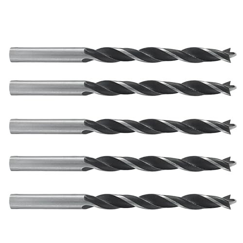Murtenze Brad Point Bohrer 6 mm, Hartstahl, Holzbearbeitungsbohrer, metrisches Spiralbohrwerkzeug für Möbel, Hartholz, Weichholz, 5 Stück Murtenze Brad Point Bohrer 6 mm, Hartstahl, Holzbearbeitungsbohrer, metrisches Spiralbohrwerkzeug für Möbel, Hartholz, Weichholz, 5 Stück von Murtenze