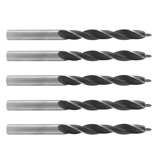 Murtenze Brad Point Bohrer 8 mm, Hartstahl, Holzbearbeitungsbohrer, metrisches Spiralbohrwerkzeug für Möbel, Hartholz, Weichholz, 5 Stück Murtenze Brad Point Bohrer 8 mm, Hartstahl, Holzbearbeitungsbohrer, metrisches Spiralbohrwerkzeug für Möbel, Hartholz, Weichholz, 5 Stück von Murtenze