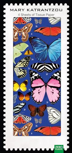 Mary Katrantzou Seidenpapier, Schmetterlinge, 4 Bögen von Museums & Galleries