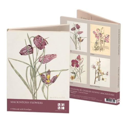 Museums and Galleries Marketing Classics 178 x 127 mm Mackintosh Blumen entworfen Note Card Wallet mit Umschlag (8 Stück) von Museums & Galleries