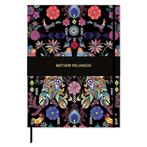 Museums & Galleries Hardcover Journal – Grande Notizbuch – 187 x 247 mm – Pampas-Pfau Matthäus Williamson Design – Künstlerische Schreibwaren von Museums & Galleries